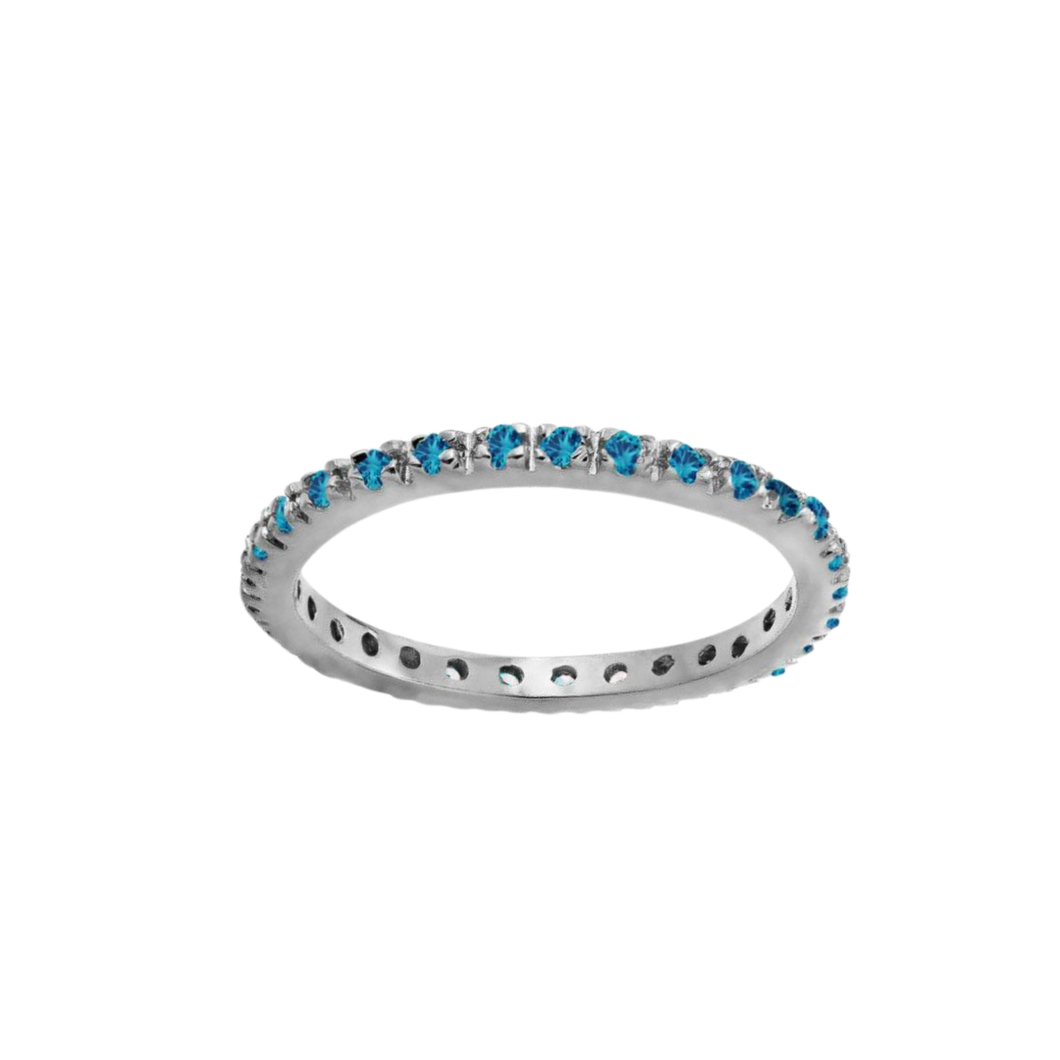 December Blue Topaz Ring